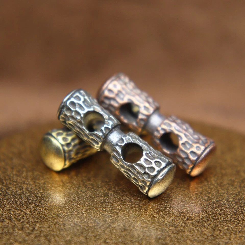 Double Hole Brass Paracord Spacer Bead DIY Accessories EDC Lanyard Pendant Charm - Image 4 of 4
