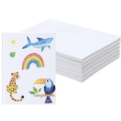 6 Pack White Hardcover Blank Book 6x8 Inch, 40 Pages Hardcover Blank Book for...