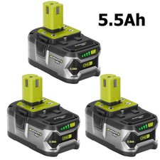 2X 5.5Ah Battery/Charger For RYOBI P108 18V One Plus RB18L50 Lithium-Ion RB18L20