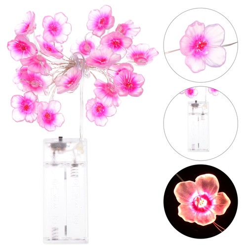 1 set stringa lampada da giardino fiorito lampada da prato senza batteria (rosa)