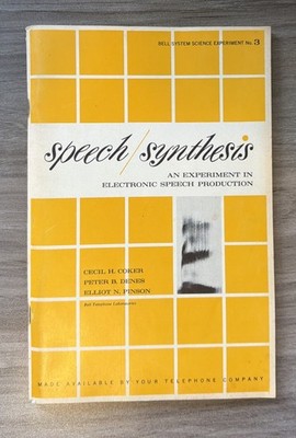 Vintage Bell System Science Experiment #3 Speech: Book Only