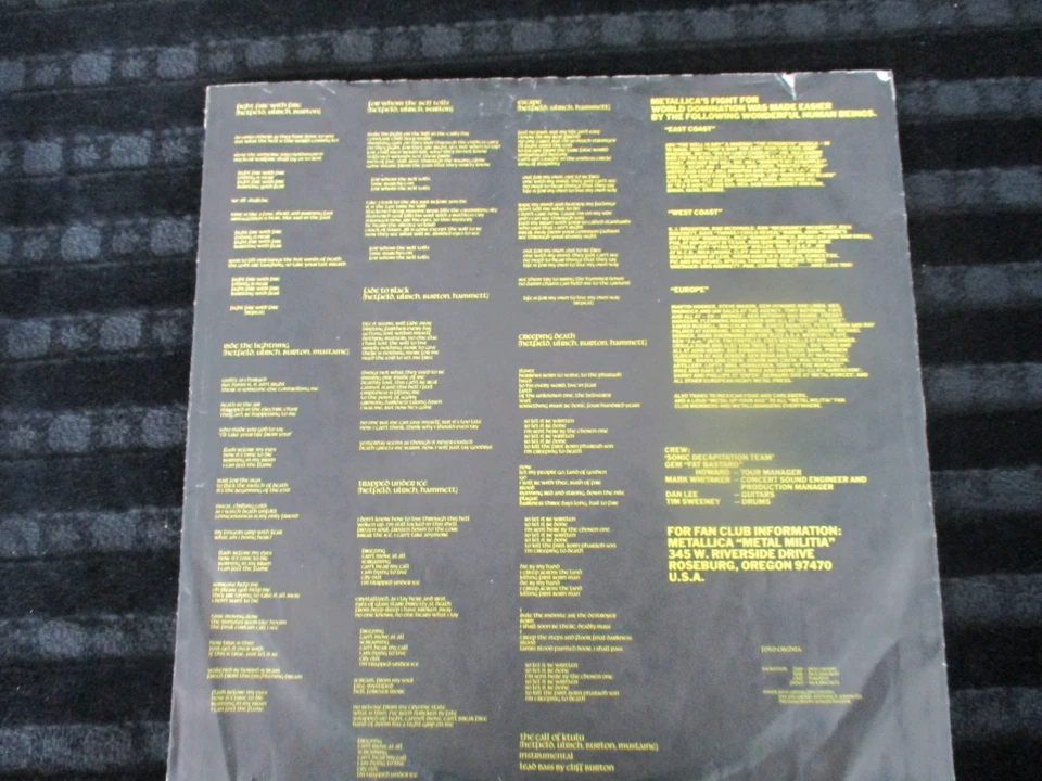 Vinyl LP von amerik. Thrash MB Metallica, Kill' Em All, 1983 verö. Roadrunner - Bild 4 von 4