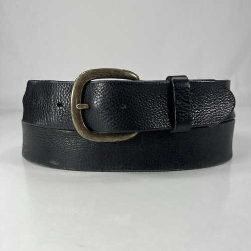 Justin Stretched Black Top Grain Leather Work Belt - Made in USA - Men's Size 40
