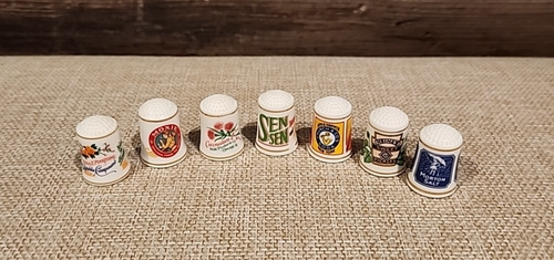 Franklin Mint 1980 Thimble Advertising Porcelain Choice of thimble - Picture 9 of 11