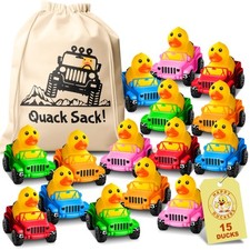 Happy Duckers 15 Pack Jeep Ducks for Ducking   2.4" Rubber Duckies for Jeep