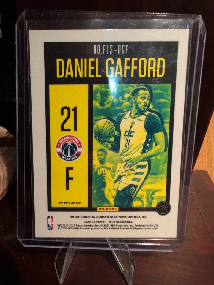 2020-21 Panini Flux Silver Prizm Auto #FLS-DGF Daniel Gafford Wizards - Image 4 of 4