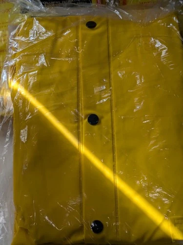 Lot of 5 Comfi-Wear RW-300 Heavy Duty 3-Piece PVC Rainsuits Yellow Size Medium M image 7