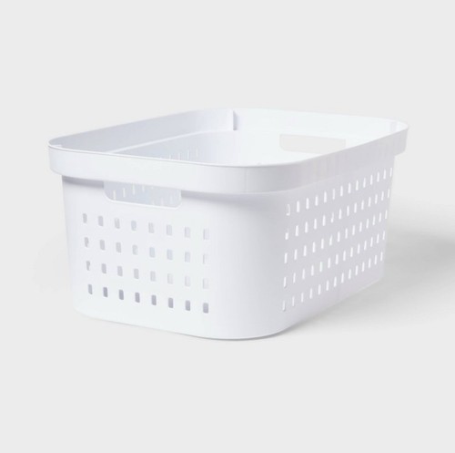 Wäschekorb rechteckig moderner Korb mit integrierten Griffen 1,5 bu - Bild 1 von 6