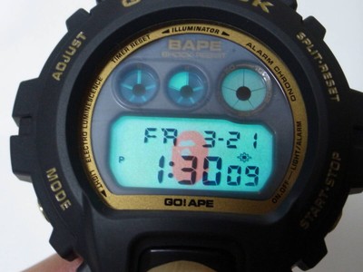 Bape ape エイプ CASIO GーSHOCK DW6900レア G-SHOCK DW-6900 BAPE Yellow 1000pcs Limited Edition Boxed A
