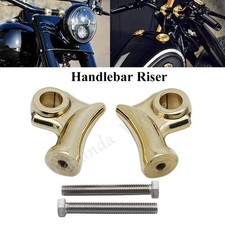 Solide Brass Handlebar Riser For Harley Chopper Bobber Cafe Racer 1'' Handlears
