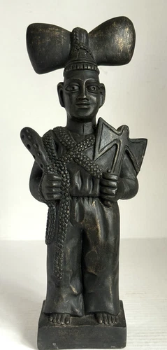 JBL1998 Yoruba Shango ( God Xangô ) Statue African God of Thunder Lightning Fire