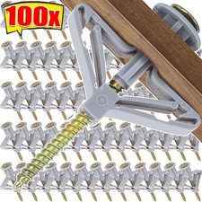 Plasterboard Wall Anchors Expansion Screws Drywall Toggle Fixing Kit Set