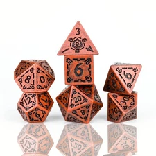 Illusory Metal Copper Poly Set - Sirius Dice