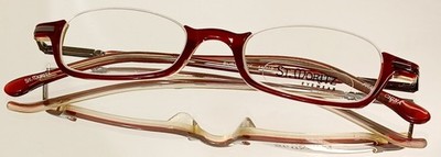 Vintage ST. MORITZ PHD Eyeglasses BURGUNDY New Plastic 44-19-140 Semi-rimless