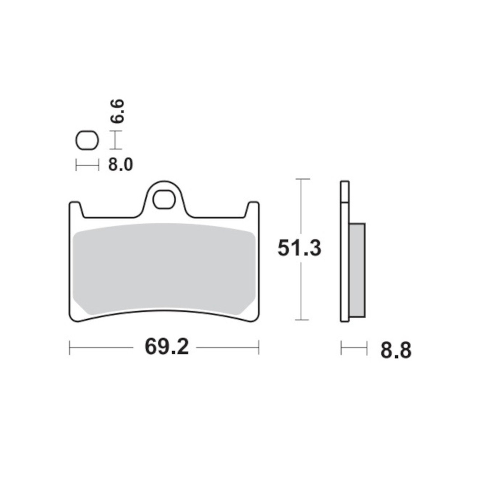 Brake Pads for YAMAHA BT 1100 BULLDOG 2002-2006 Front Sinter MotoMaster