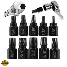 10 Pcs Screw Extractor Set, Hex Head Easy Out Bolt Extractor Set, Multi-Splin...