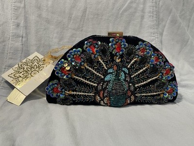 NEW From India To You Beaded Peacock Bag Purse Viral Tik Tok Clutch Crossbody