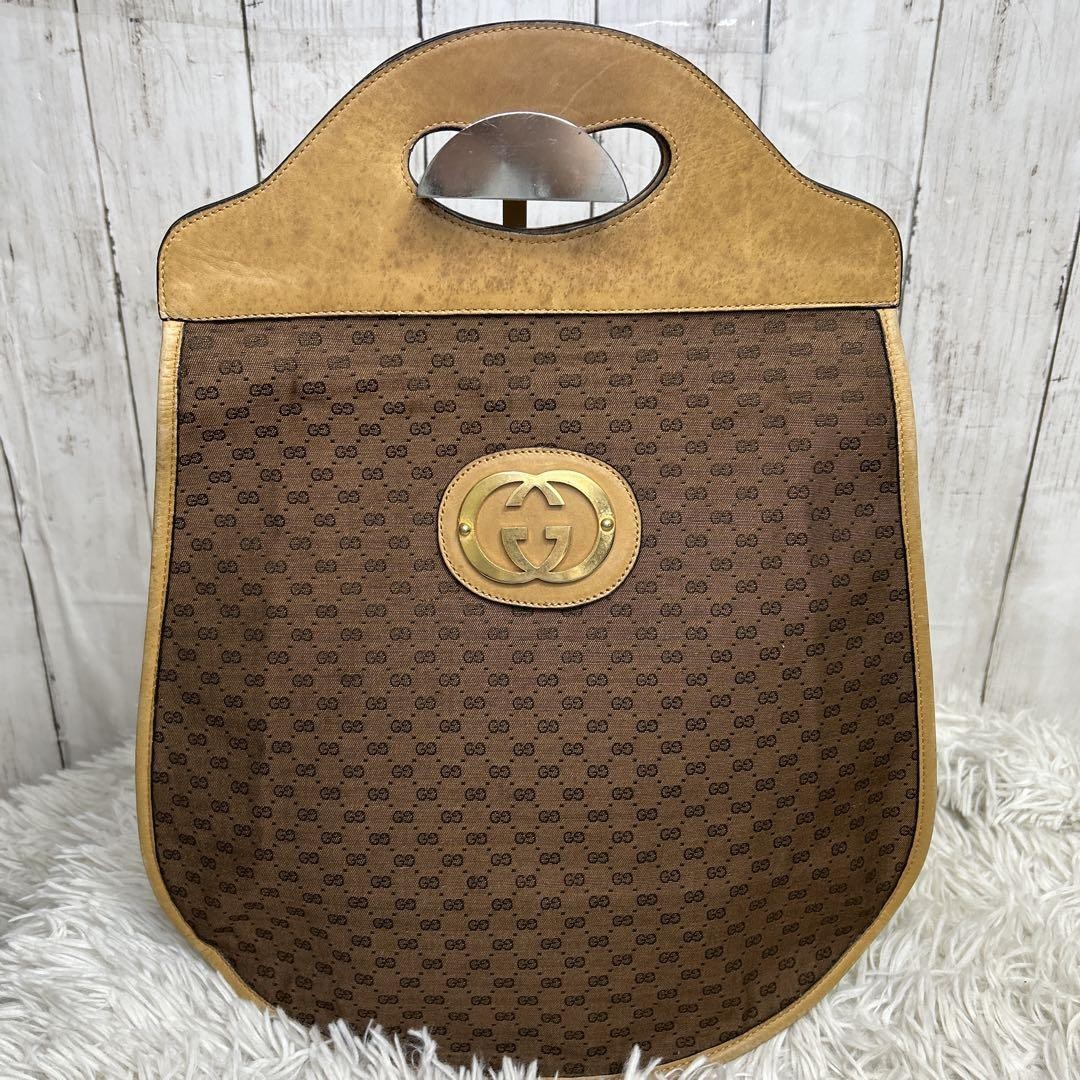 GUCCI GG PVC Beige Tote Bag Authentic G050199