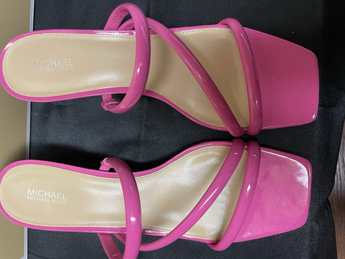Michael Kors Celia Kitten Slide Sandals Pink~Cerise Women's Size 10 - Picture 3 of 8