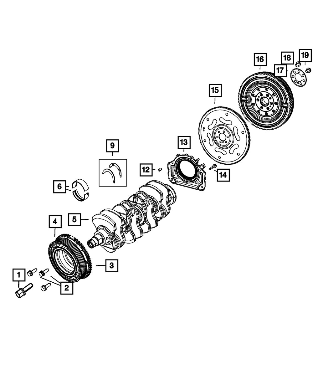 Genuine Mopar Engine Flywheel 5106121AB