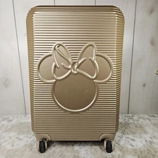 Disney Minnie Mouse Champagne Gold Spinner Suitcase 21" Carry-On Hard Luggage