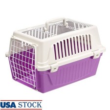 Two Door Hard Plastic Pet Carrier Small Dogs Cats Travel Portable Kennel New