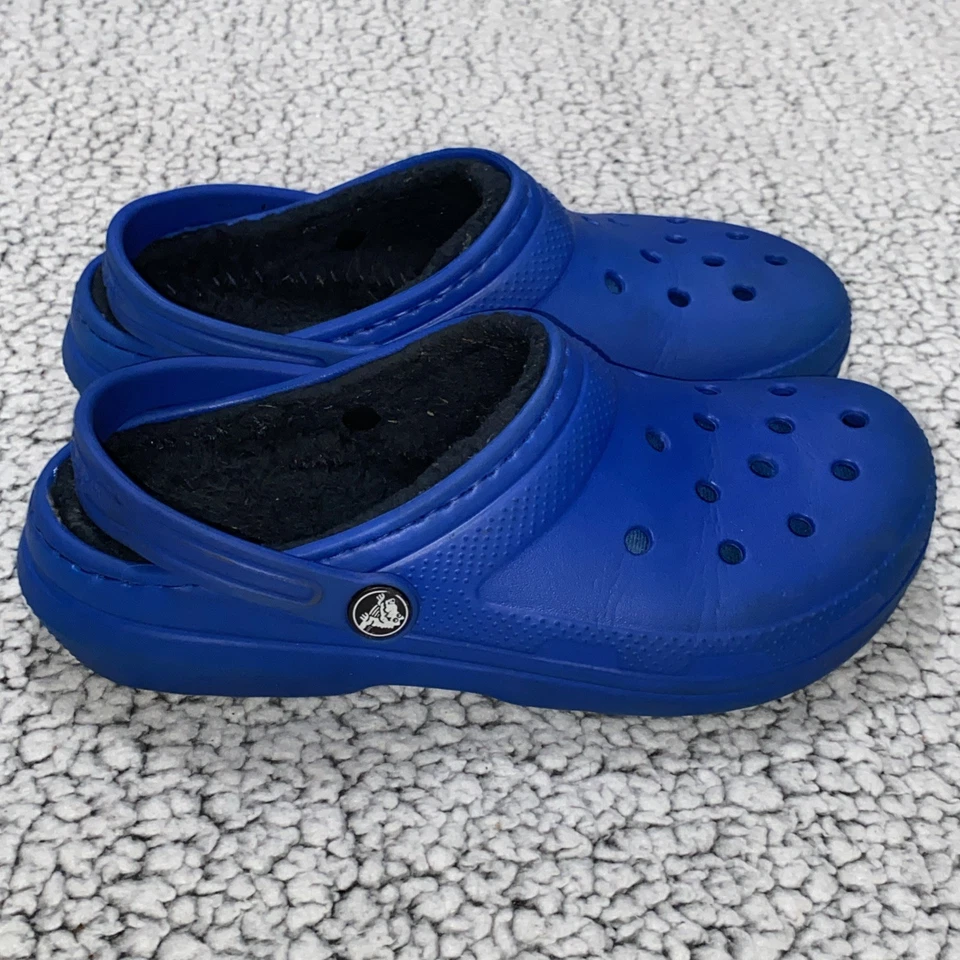 Zapatos Crocs Niños Talla J4 Azul Imitación Piel Forrados Difusos Zuecos Niños 4 Zapatos Foto 4 de 4