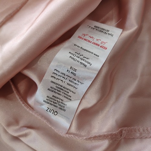 Quiz Size 12/14 Peach Long Dress Embellished Prom Wedding Bridesmaid 2 Available - Picture 10 of 13