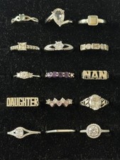 Sterling Silver 925 Jewellery Ring Bundle Joblot - 15 Rings - 39g - Beautiful 