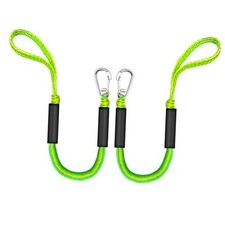 Bungee Dock Lines for Boats, 2 Feet, Pack of 2 Green Yellow Green yellow