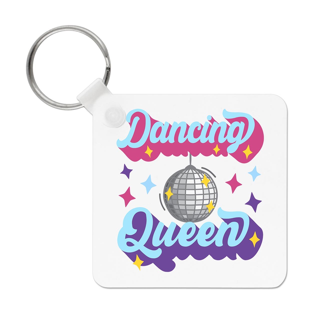 Dancing Queen Keyring Key Chain Dancer Disco Ball Gay LGBTQ Pride Queer Lesbian