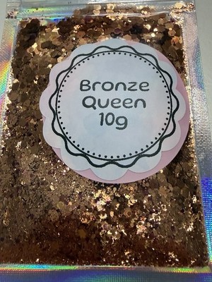 NAIL ART GLITZER NEU!!  BRONZE QUEEN 10g HOLOGRAFIEBEUTEL