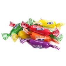 Fruit Chews Assorted Fruity Flavors, Classic Chewy Bulk Wrapped Candy 2 Pounds