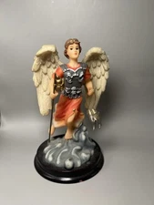 Vintage Archangel Raphael Figurine Angel Armor Wings GSC 2004 Religious Decor