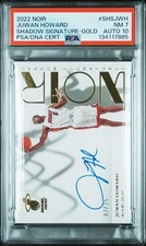 2022 PANINI NOIR SHADOW SIGNATURES GOLD #SHSJWH JUWAN HOWARD 2/25 PSA 7 AUTO 10