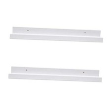 Floating Shelves Wall Mounted Set of 2, 24 Inch Picture Ledge 24in set 2 White