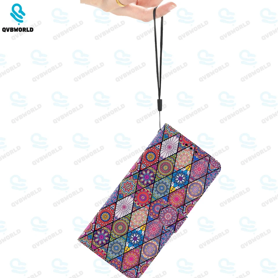 For Samsung S6 S7 Edge S8 S9 Plus Wallet Flip Leather Stand Phone Case Cover - Image 4 of 4