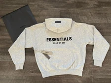 NEW Fear of God Essentials Hoodie Light Oatmeal Size Small 100% Authentic ✅