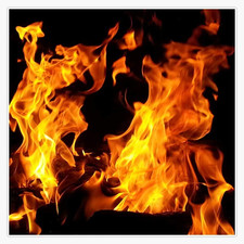 Flames Sticker Vinyl Decal Bumper Sticker 5