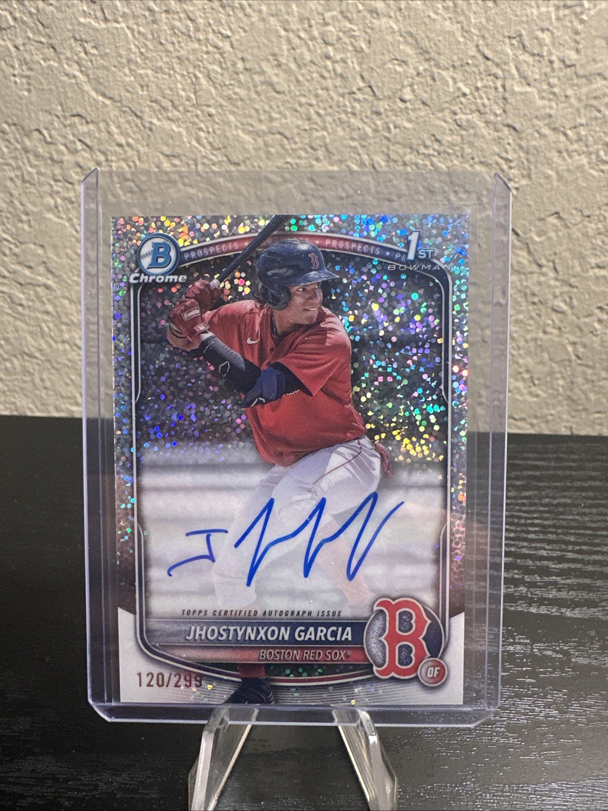2025 1st Bowman Chrome Jhostynxon Garcia Speckle Refractor Auto /299