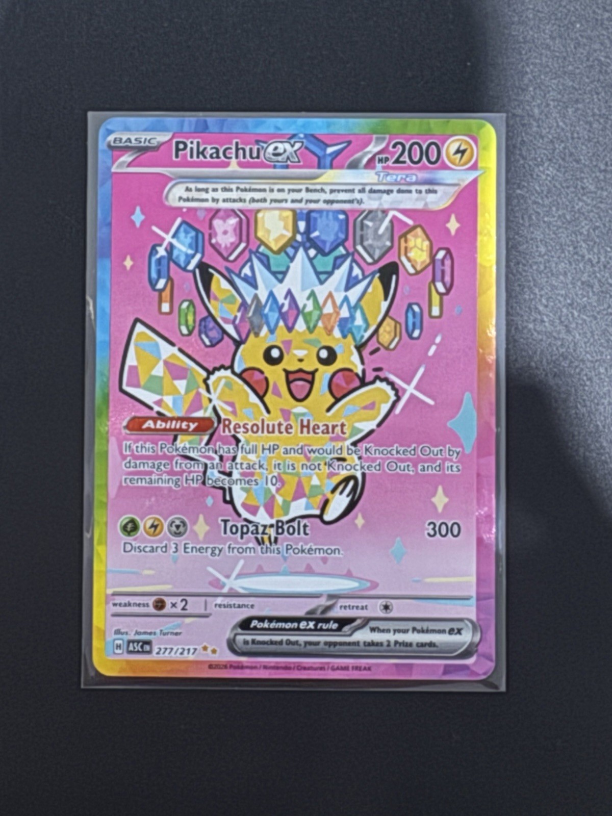 Pikachu ex 277/217 Me: Ascended Heroes Holo
