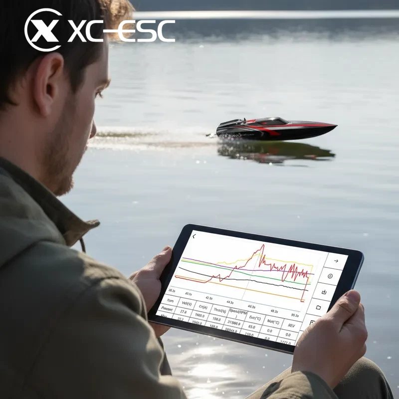 XC HV ESC 3-8S LiPo 200-1300A w/ Data Loggin, BEC 25A & BLUETOOTH for RC Boat - Image 3 of 4