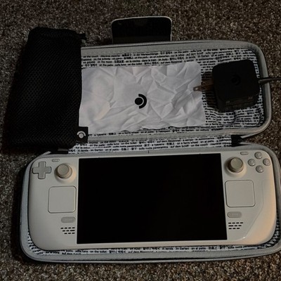 Limited Edition Valve Steam Deck White Handheld Console w/ Case & Charger