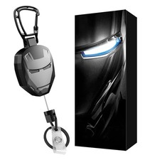 Retractable Keychain, Badge Reel Keyring Keychain for Men Gifts, Heavy Duty C...