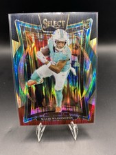 2024 Panini Select Malik Washington #71 Concourse Black Red Prizm Shock Dolphins