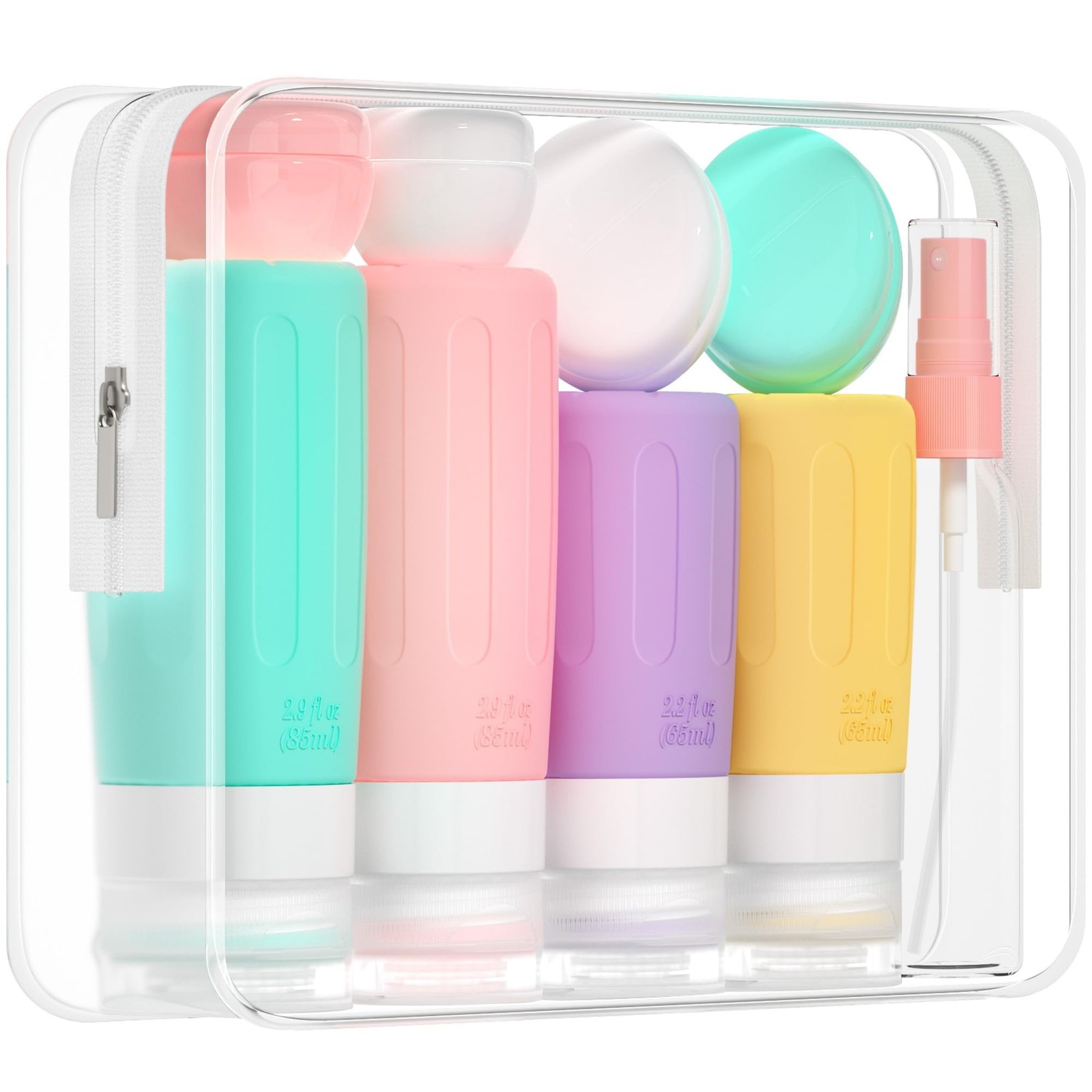 Morfone 16 Pack Travel Bottles Set for Toiletries TSA Approved Travel Containers