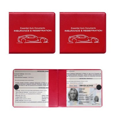 2 Pack Auto Registration and Insurance Card Holder for Car Document ID