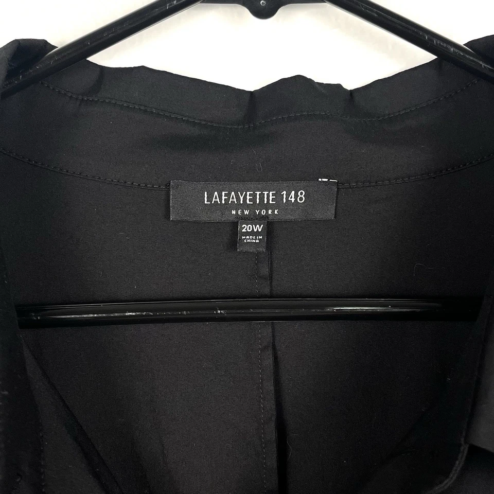 Vestido camisero manga larga de algodón elástico talla 20 Lafayette 148 para mujer Foto 4 de 4