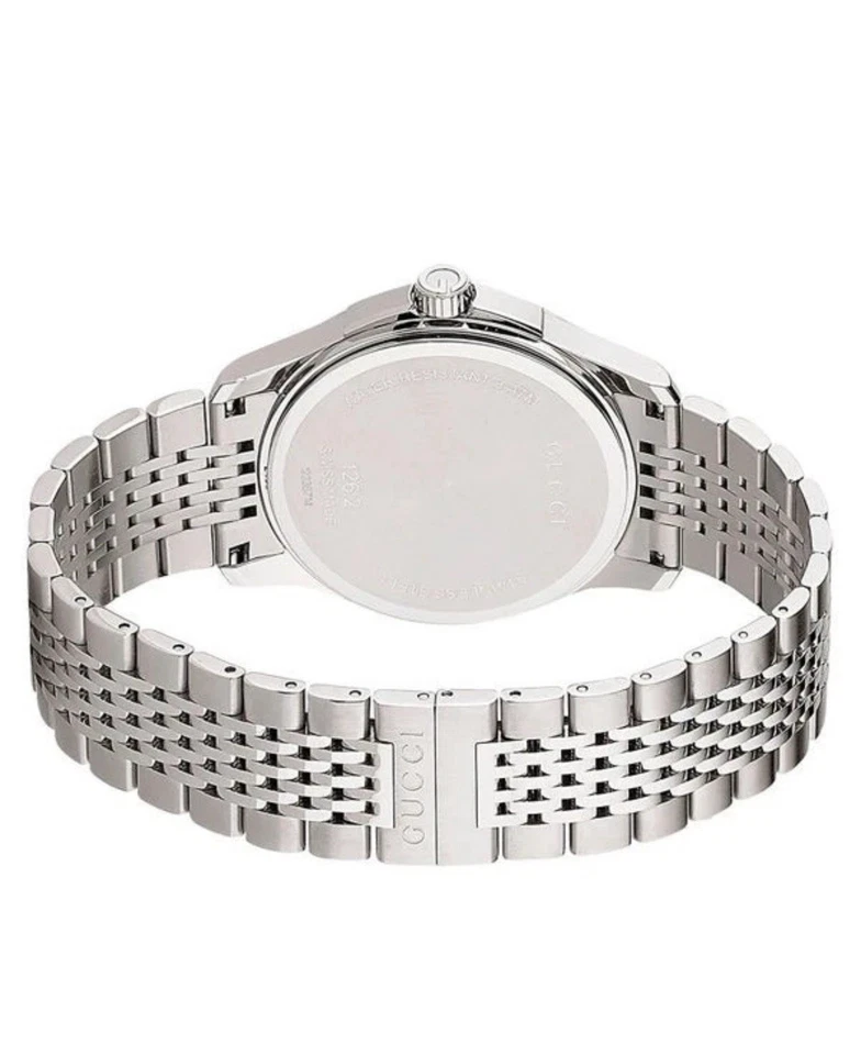 GUCCI YA126401 Date G Timeless Silver Tone Stainless Steel Bracelet Men's Watch - Image 4 of 4