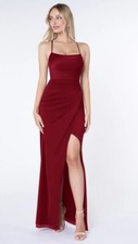 Azazie Burgundy Bridesmaid / Prom Dress